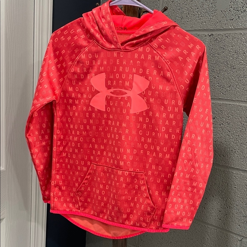 Under Armour Kids Bright Red Logo Hoodie